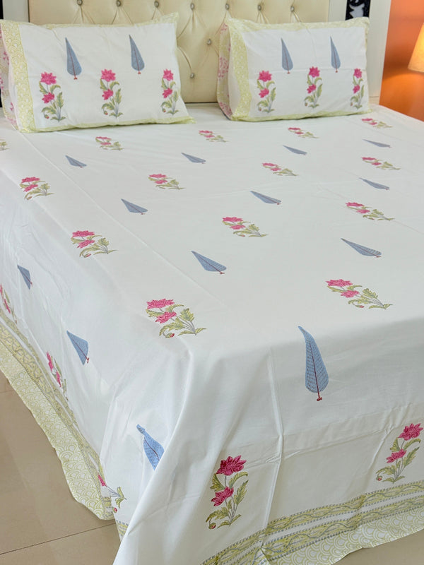 Floral Imprints Hand Blocked Sheet