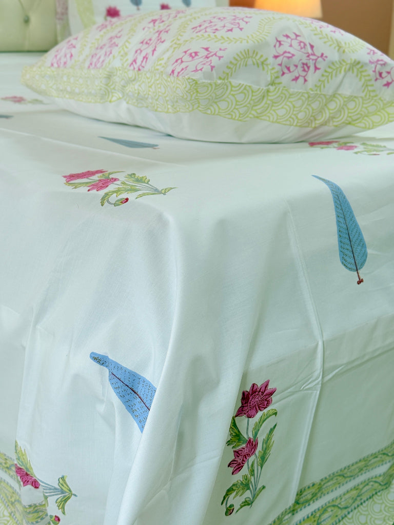 Floral Imprints Hand Blocked Sheet