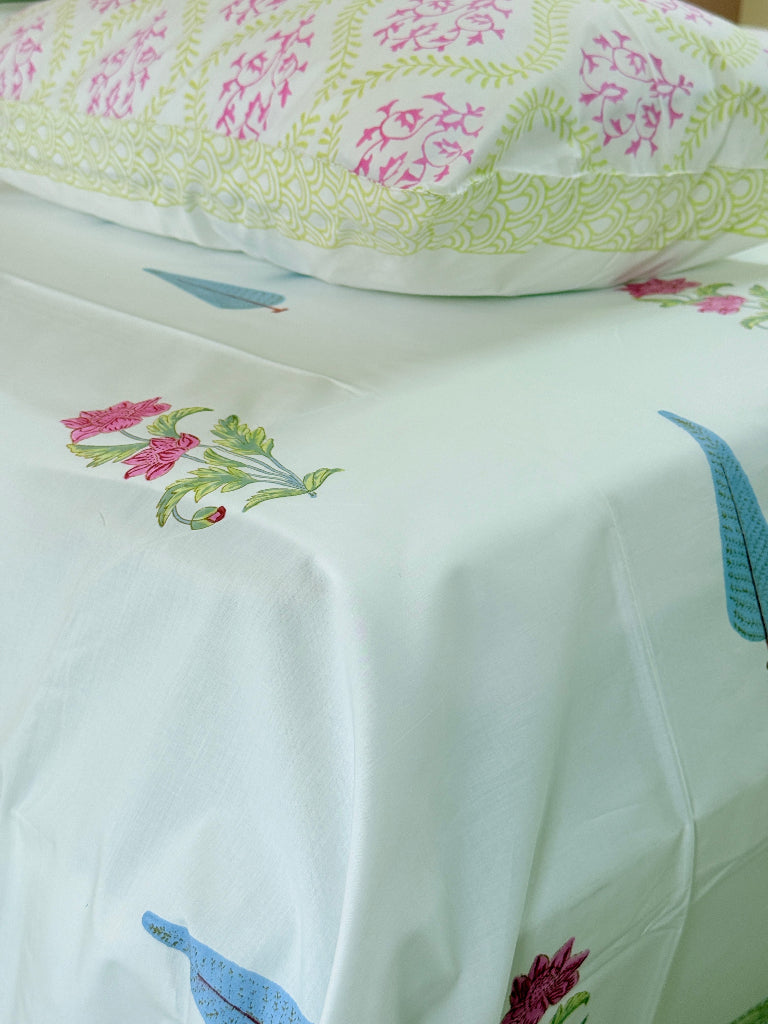 Floral Imprints Hand Blocked Sheet