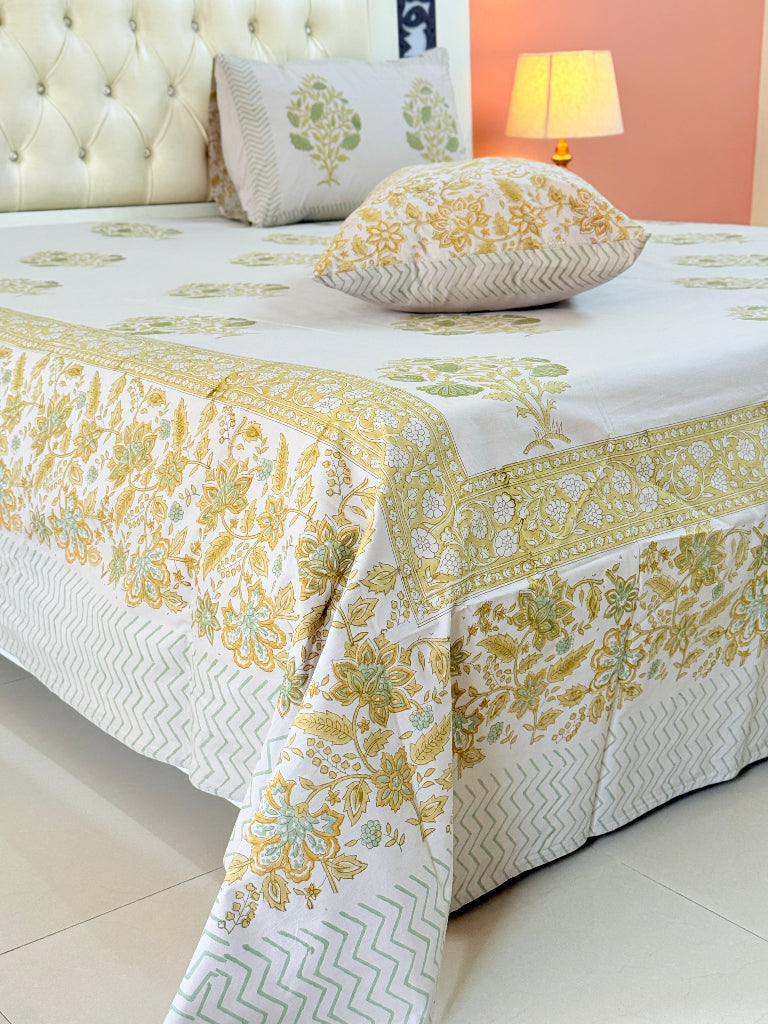 Heritage Love Hand Blocked Sheet (Grey Base)