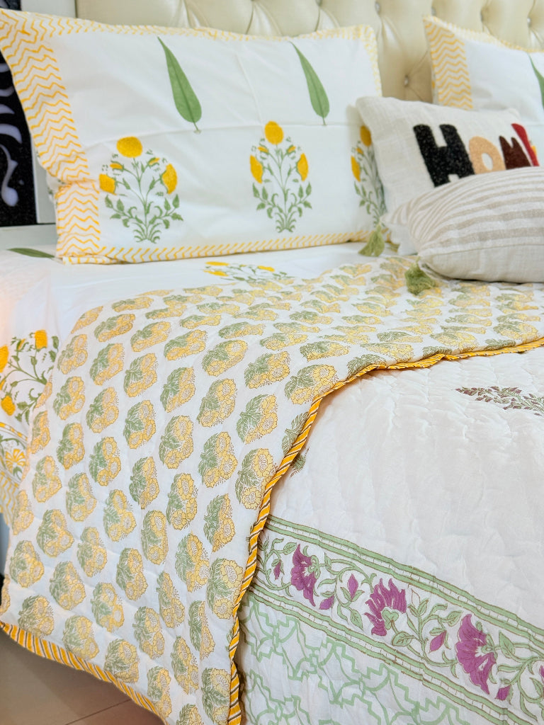 The Loomed Garden Single Hand Blocked Quilt