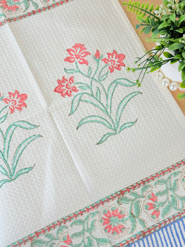 Freshness of Flowers - Hand Blocked Hand Towel
