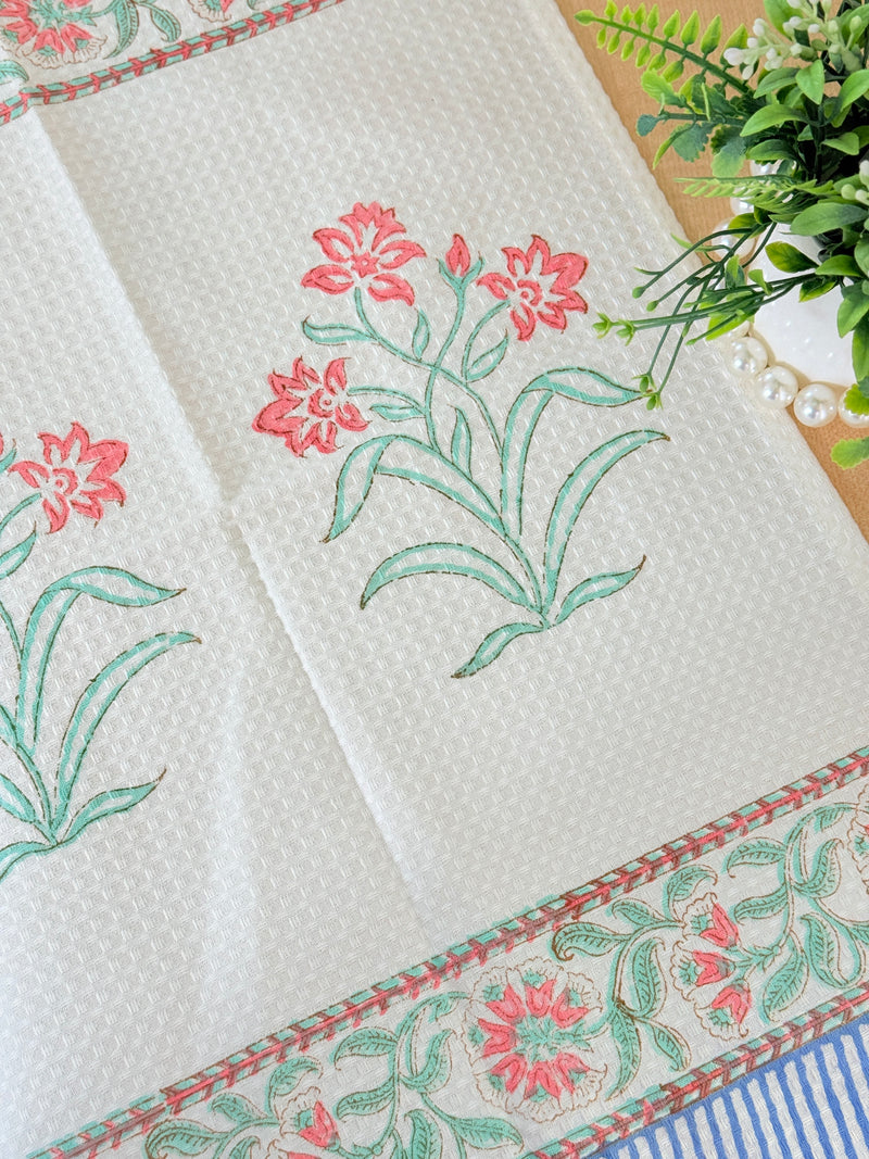 Freshness of Flowers - Hand Blocked Hand Towel