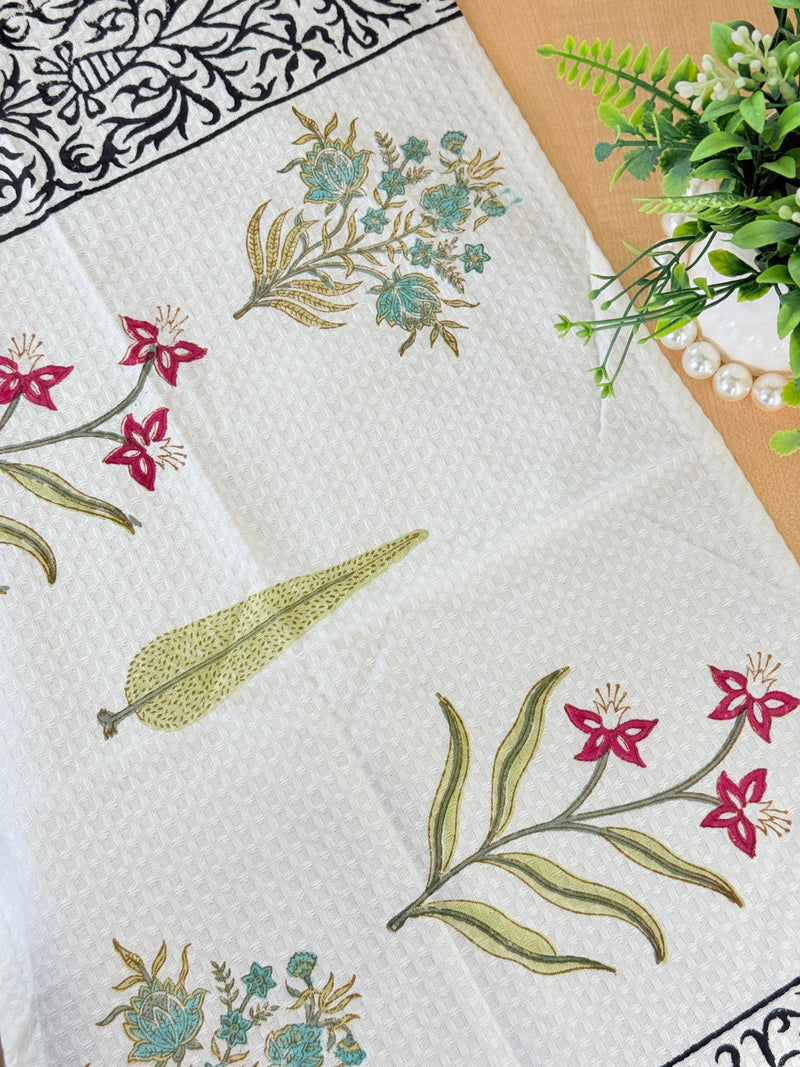 Floral Bagh - Hand Blocked Hand Towel