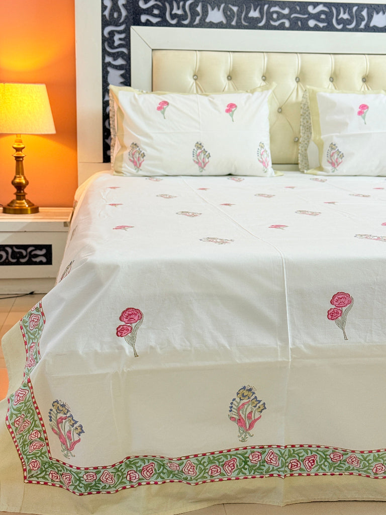 Garden Slumber Jaipuri Block Print Sheet