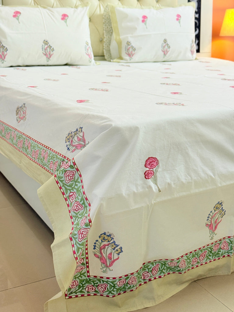 Garden Slumber Jaipuri Block Print Sheet