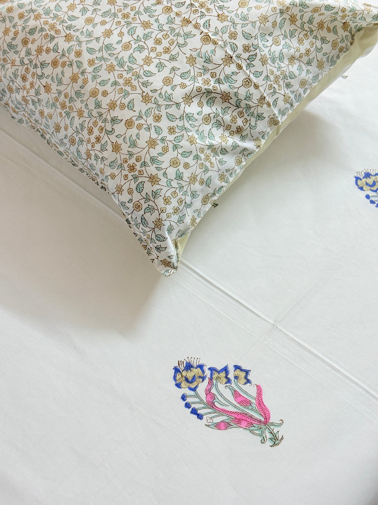 Garden Slumber Jaipuri Block Print Sheet