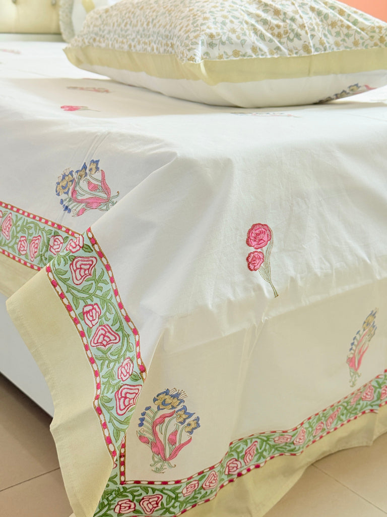 Garden Slumber Jaipuri Block Print Sheet