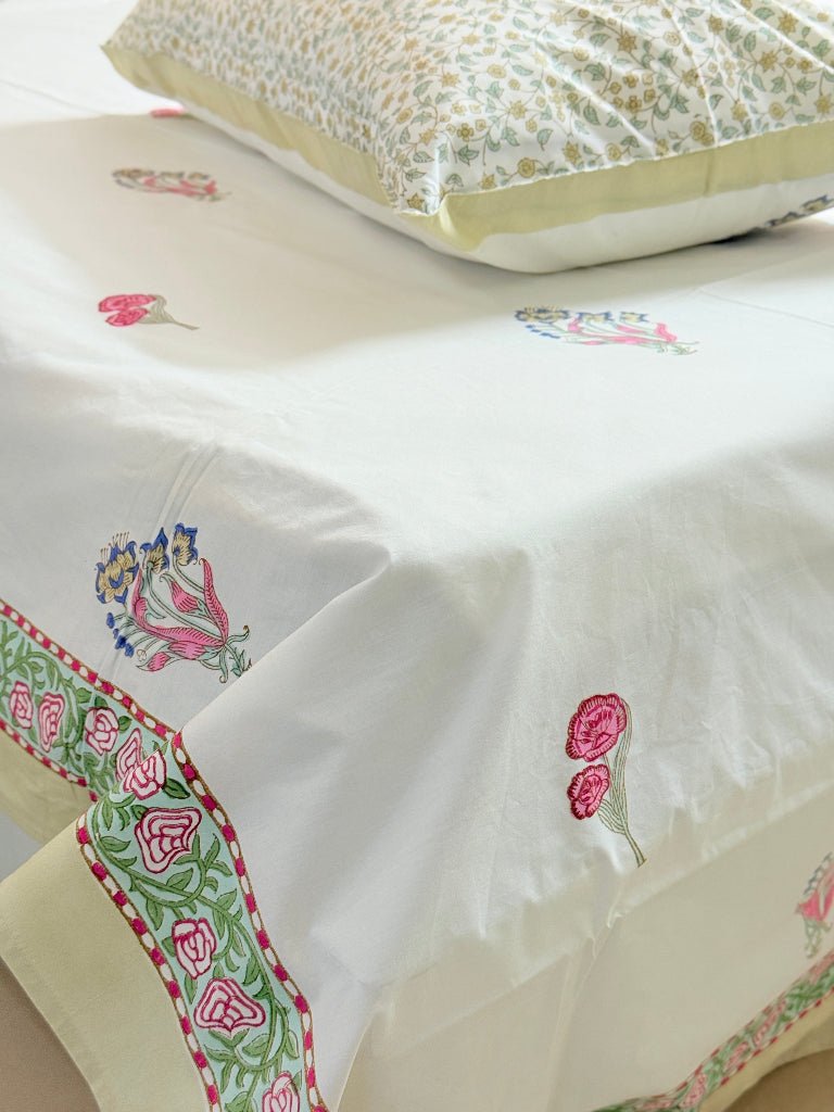 Garden Slumber Jaipuri Block Print Sheet