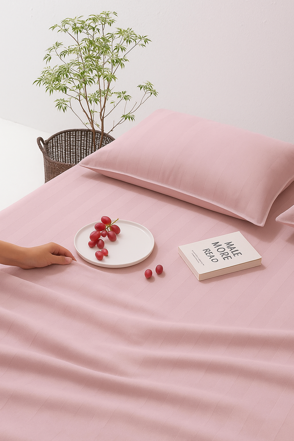 Love for Pink Solid Bedsheet