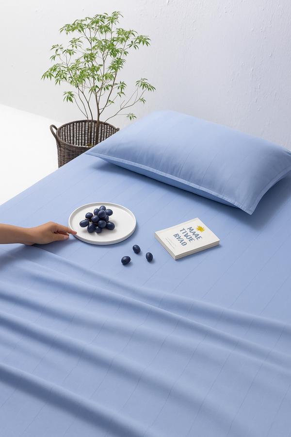 Cornflower Blue Solid Bedsheet