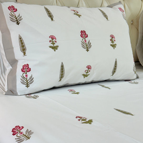 Saanjh Bloom Hand Blocked Sheet