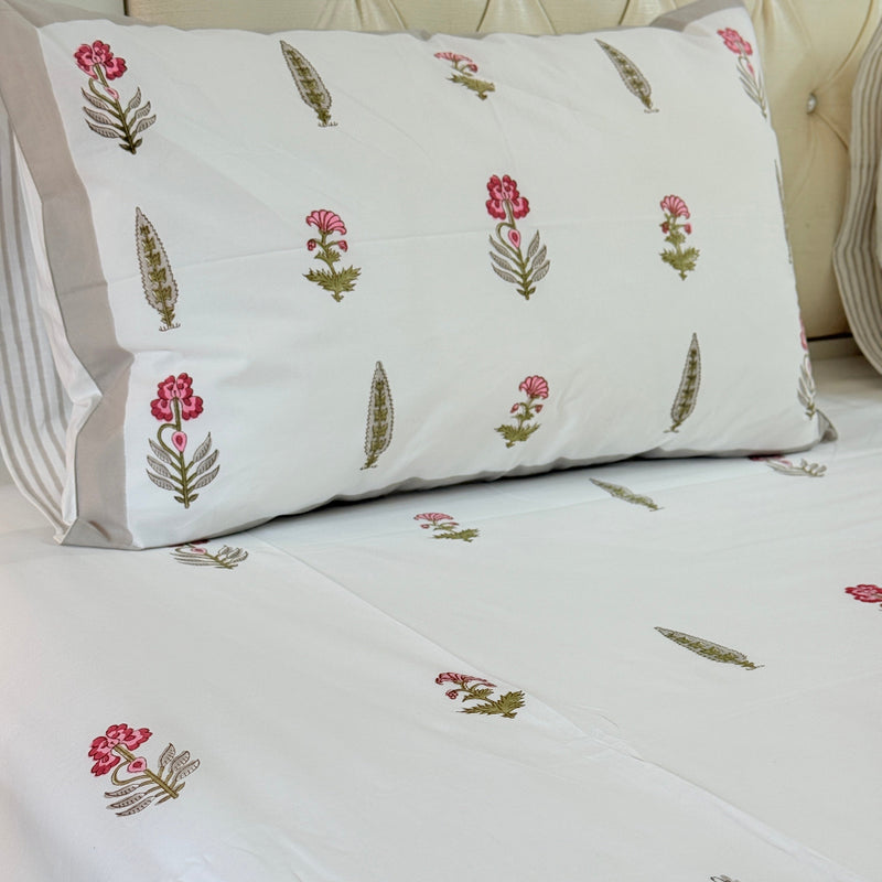 Saanjh Bloom Hand Blocked Sheet