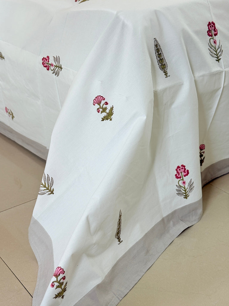 Saanjh Bloom Hand Blocked Sheet