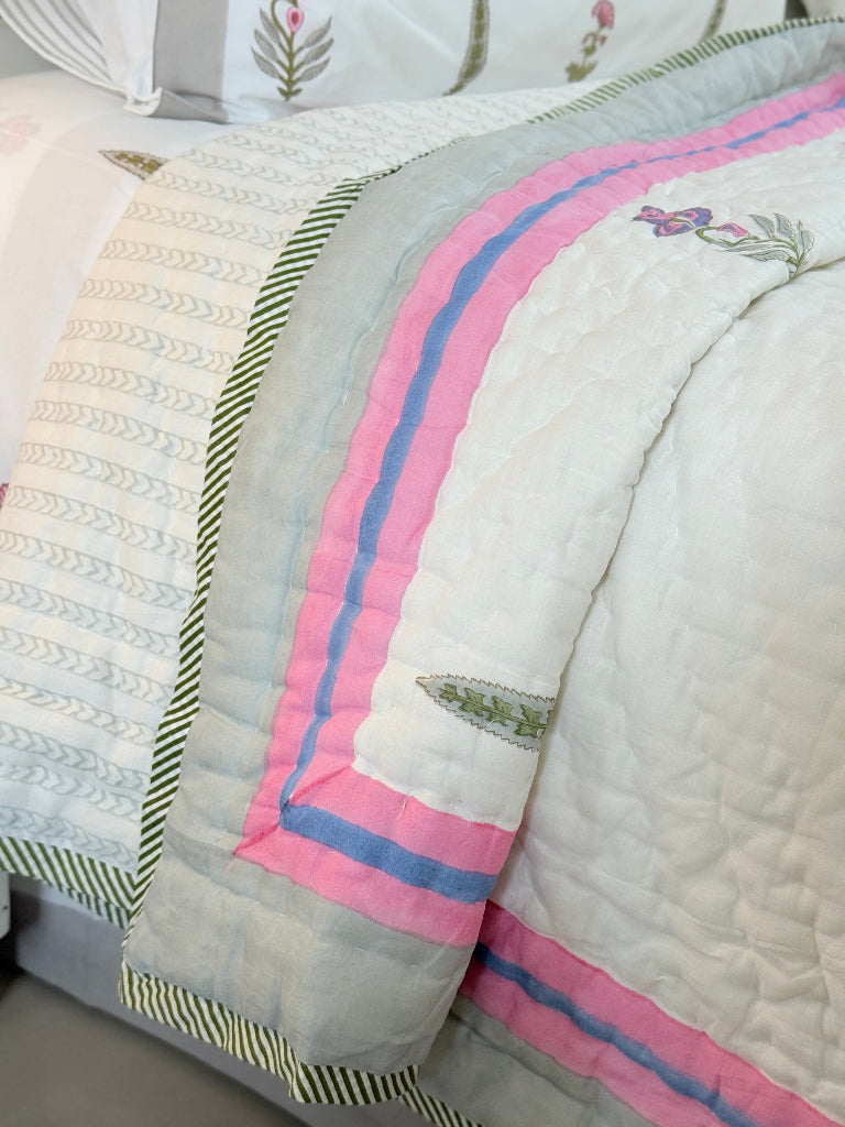 The Calm for Chaos - Double Hand-blocked Quilt