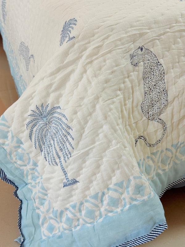 Palm Royale - Double Hand-blocked Quilt