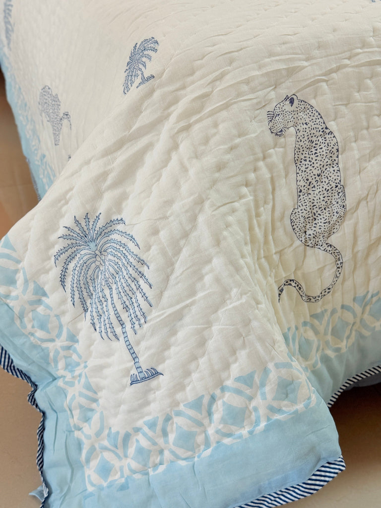 Palm Royale - Double Hand-blocked Quilt