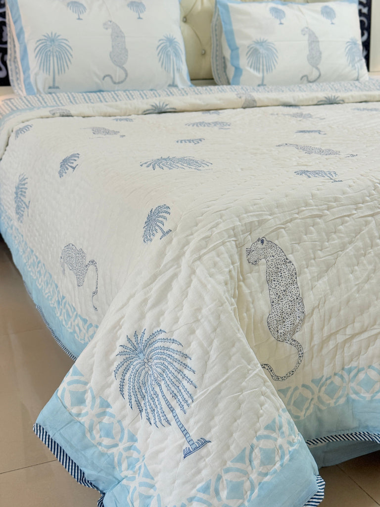 Palm Royale - Double Hand-blocked Quilt