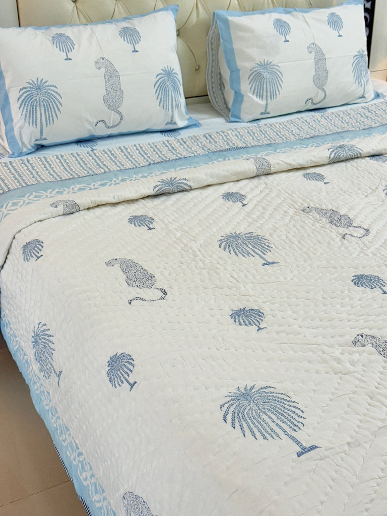 Palm Royale - Double Hand-blocked Quilt