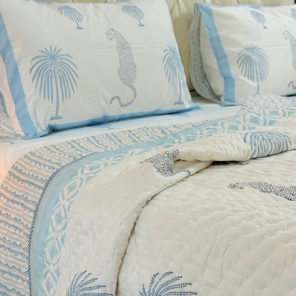 Palm Royale - Double Hand-blocked Quilt