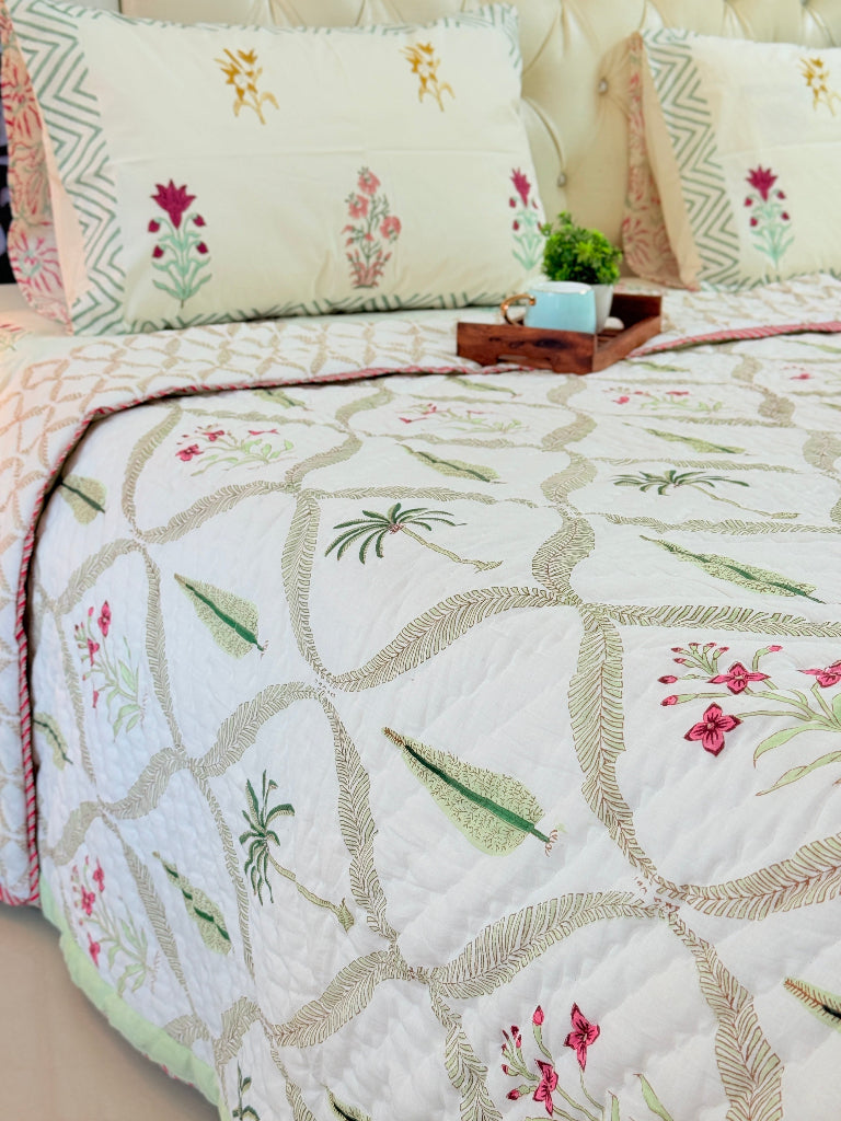 Eden Vines Single Hand-blocked Quilt