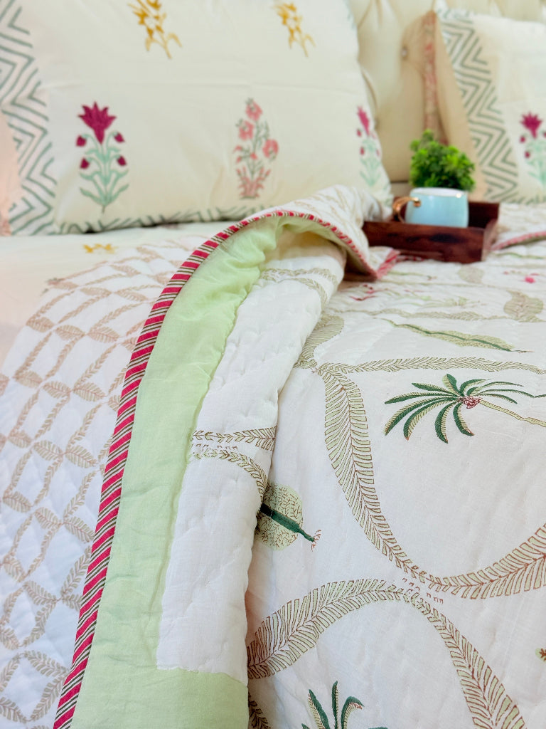 Eden Vines Single Hand-blocked Quilt