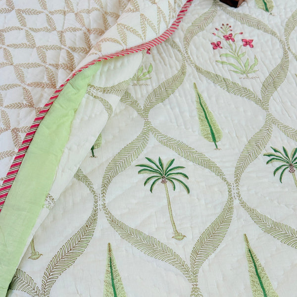 Eden Vines Single Hand-blocked Quilt