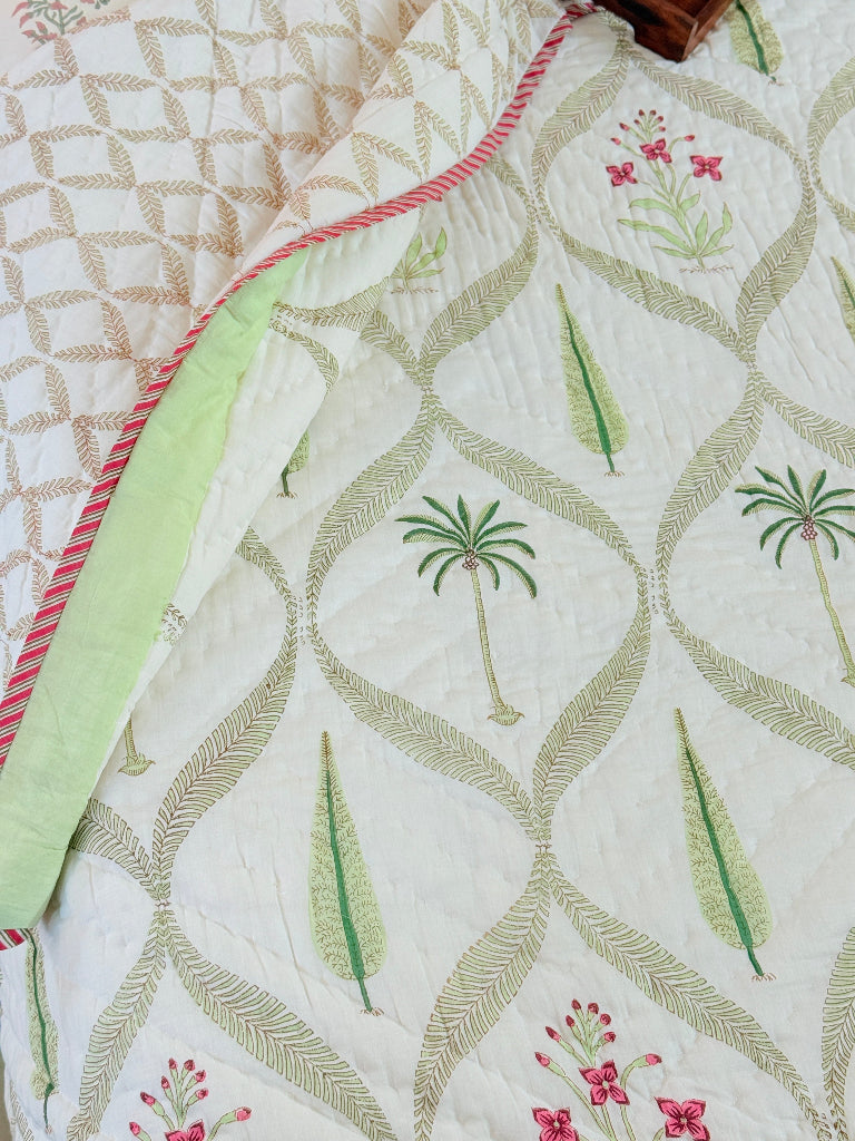 Eden Vines Single Hand-blocked Quilt