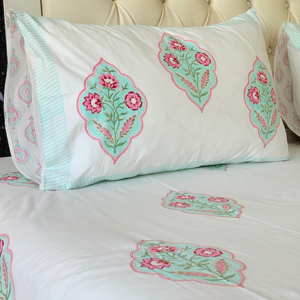 Charming Florals Hand Blocked Sheet