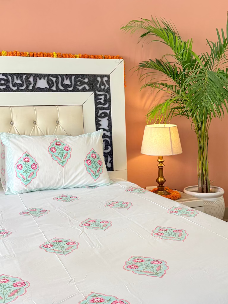 Charming Florals Hand Blocked Sheet