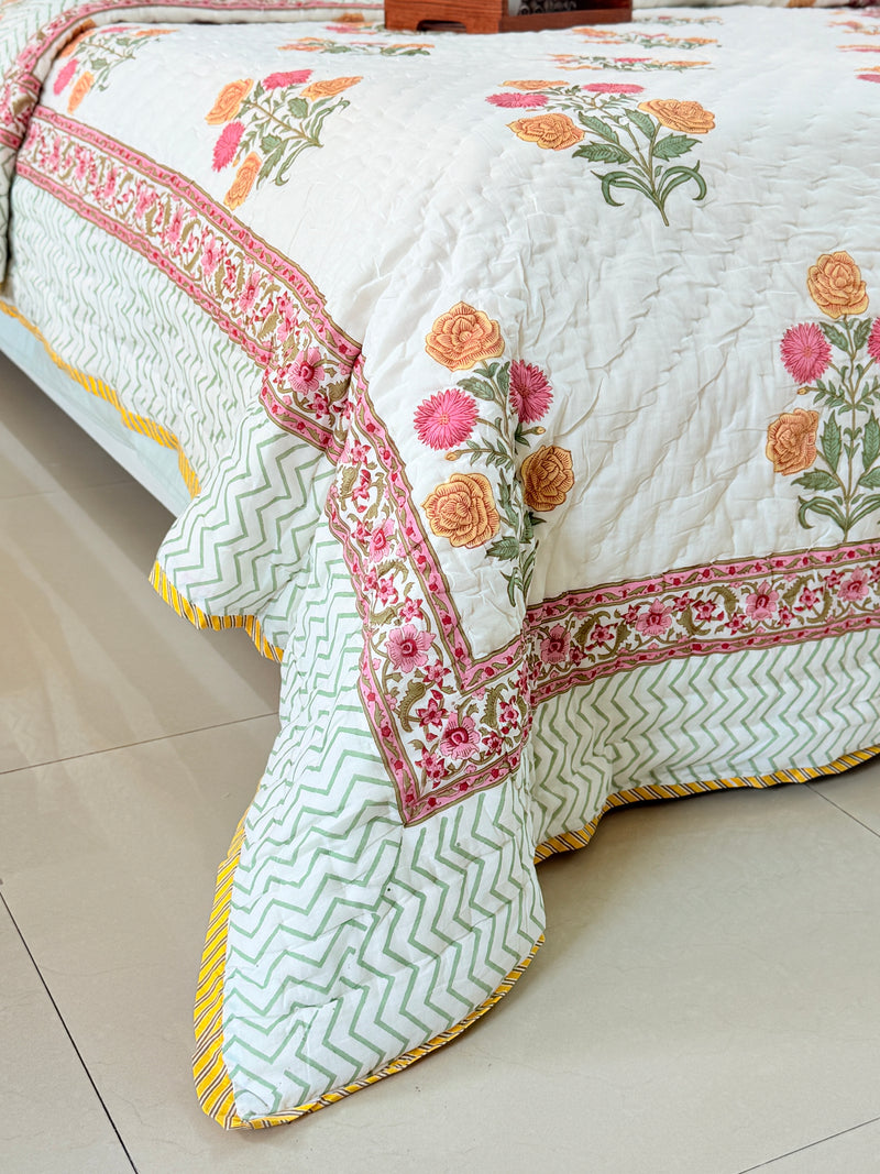 Rare Blooms - Single Hand Blocked Quilt