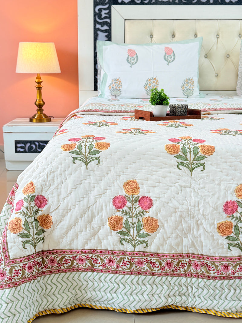 Rare Blooms - Single Hand Blocked Quilt