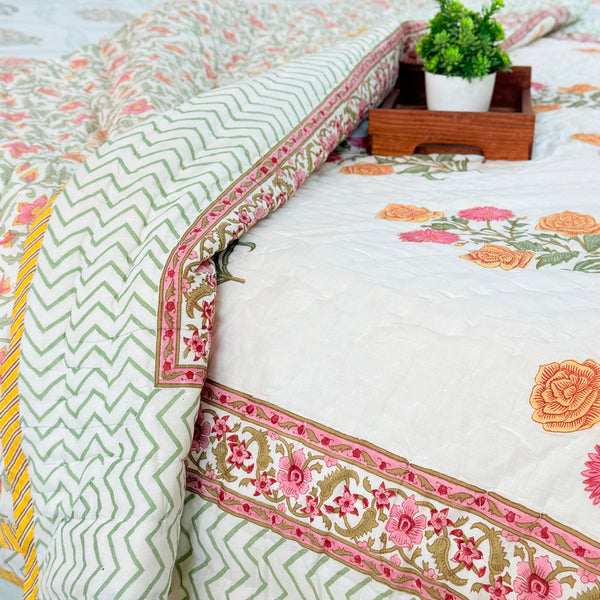 Rare Blooms - Single Hand Blocked Quilt