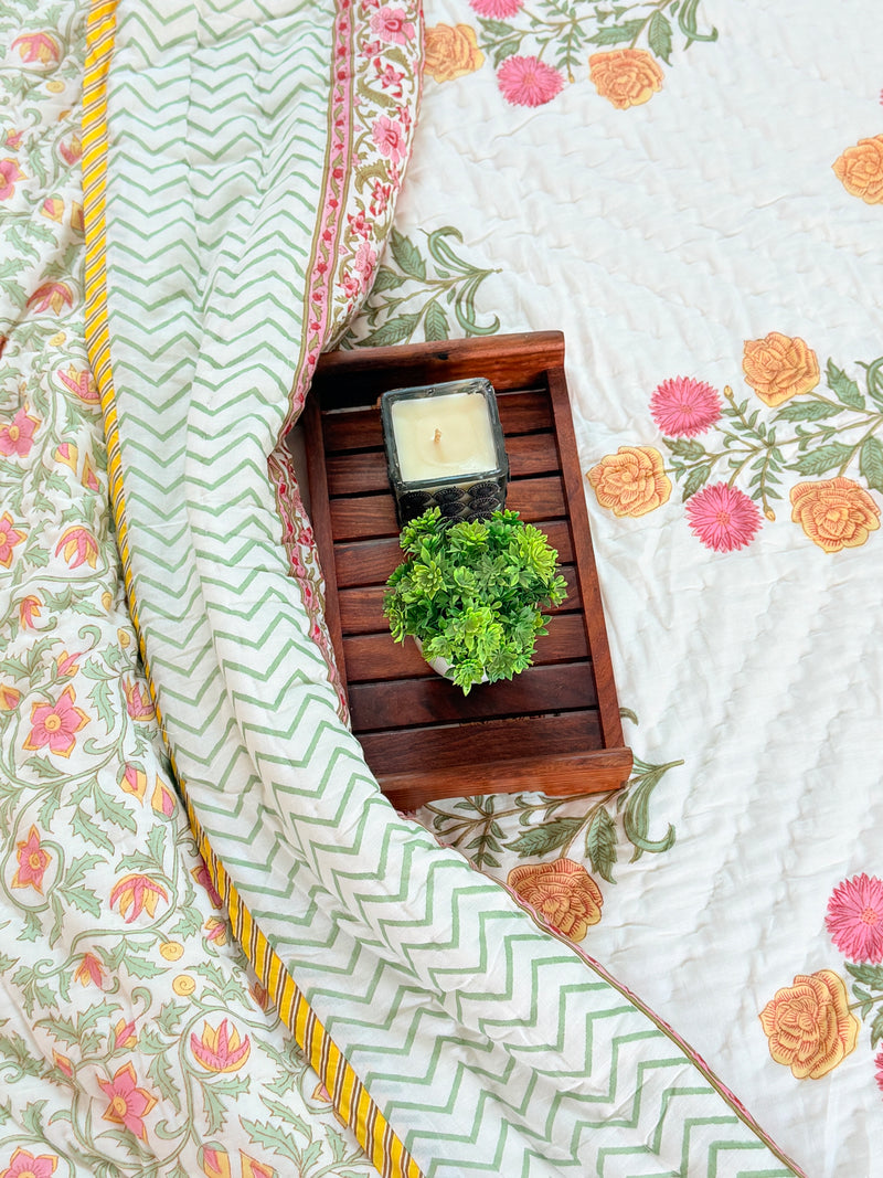 Rare Blooms - Single Hand Blocked Quilt