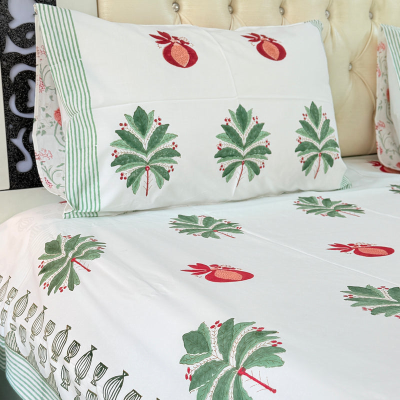 Pomegranate Motif Hand Blocked Sheet