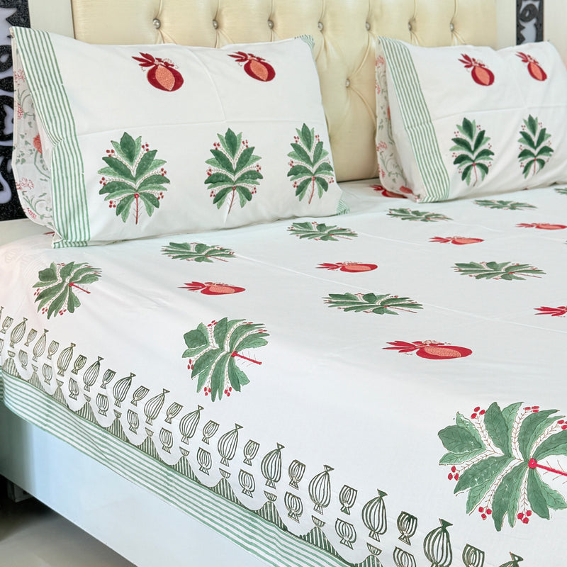 Pomegranate Motif Hand Blocked Sheet