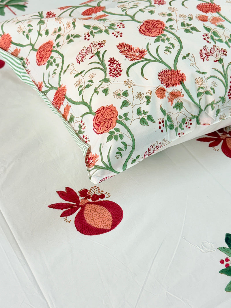 Pomegranate Motif Hand Blocked Sheet