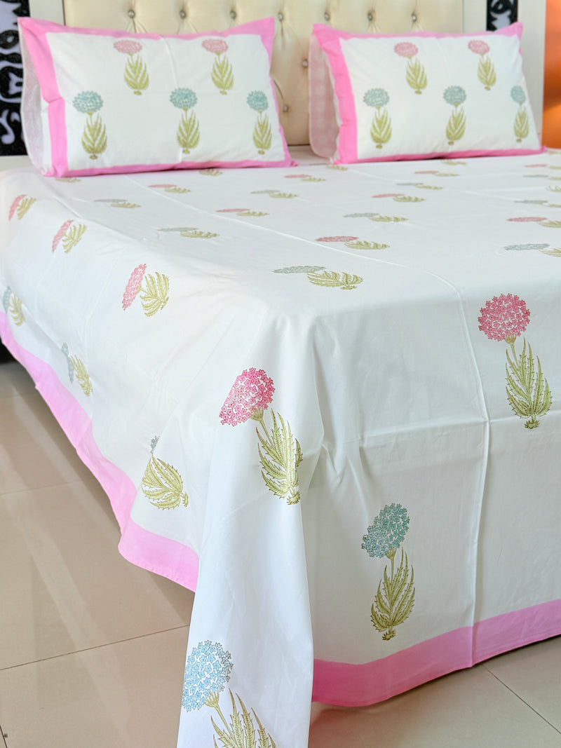 Lovely Pink Hand Blocked Sheet
