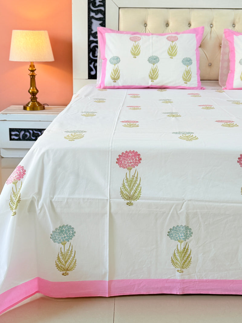 Lovely Pink Hand Blocked Sheet