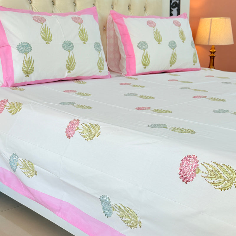 Lovely Pink Hand Blocked Sheet