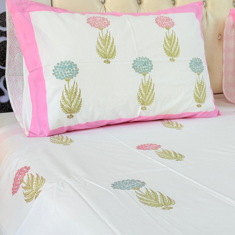 Lovely Pink Hand Blocked Sheet