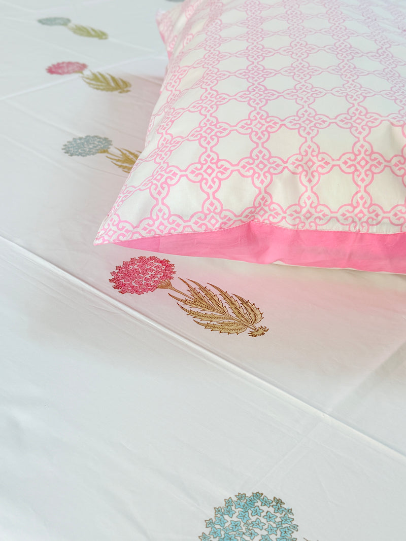 Lovely Pink Hand Blocked Sheet