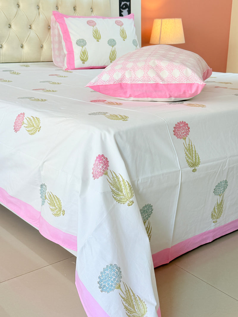 Lovely Pink Hand Blocked Sheet