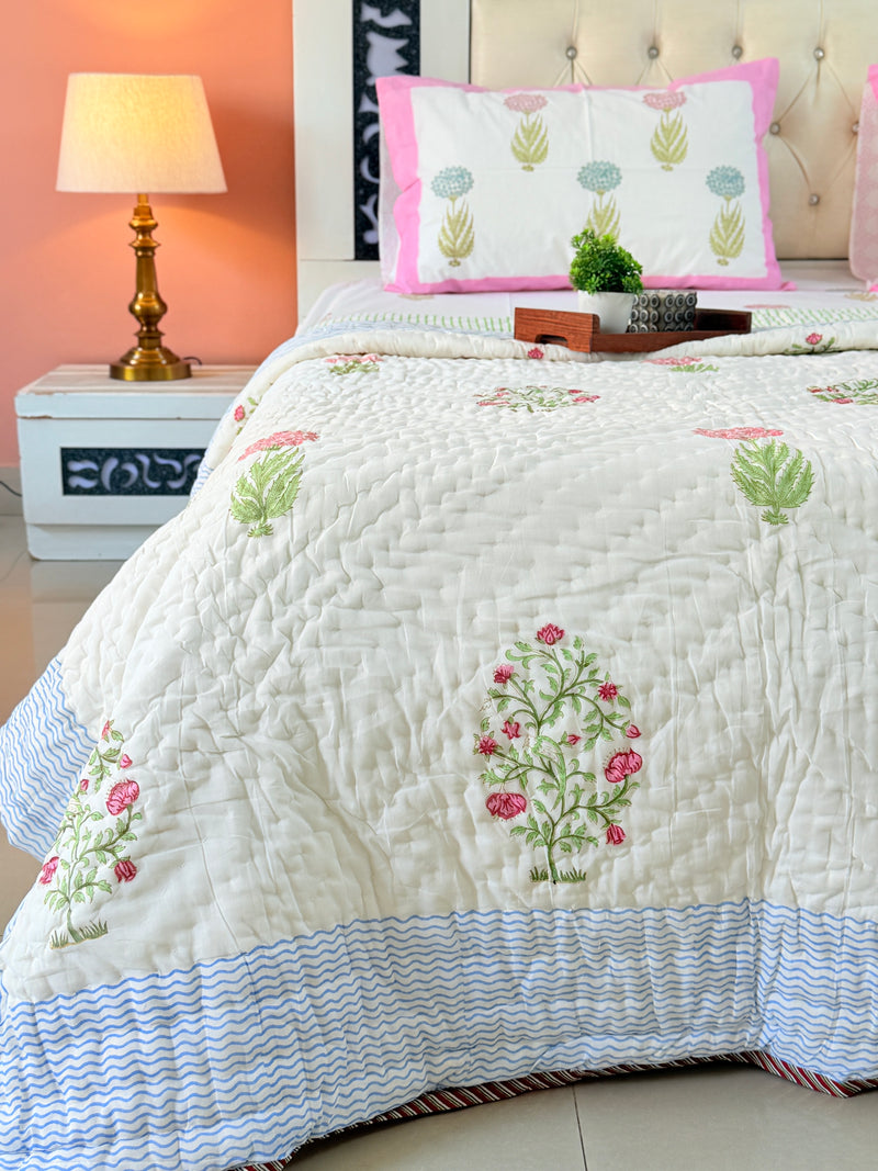 Morning Dew Hand Blocked Quilt