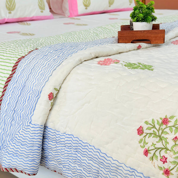 Morning Dew Hand Blocked Quilt