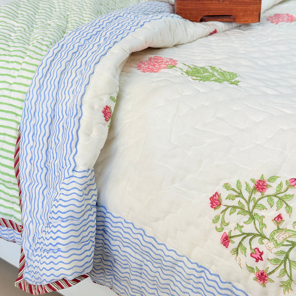 Morning Dew Hand Blocked Quilt