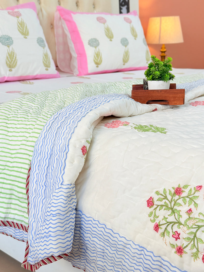 Morning Dew Hand Blocked Quilt