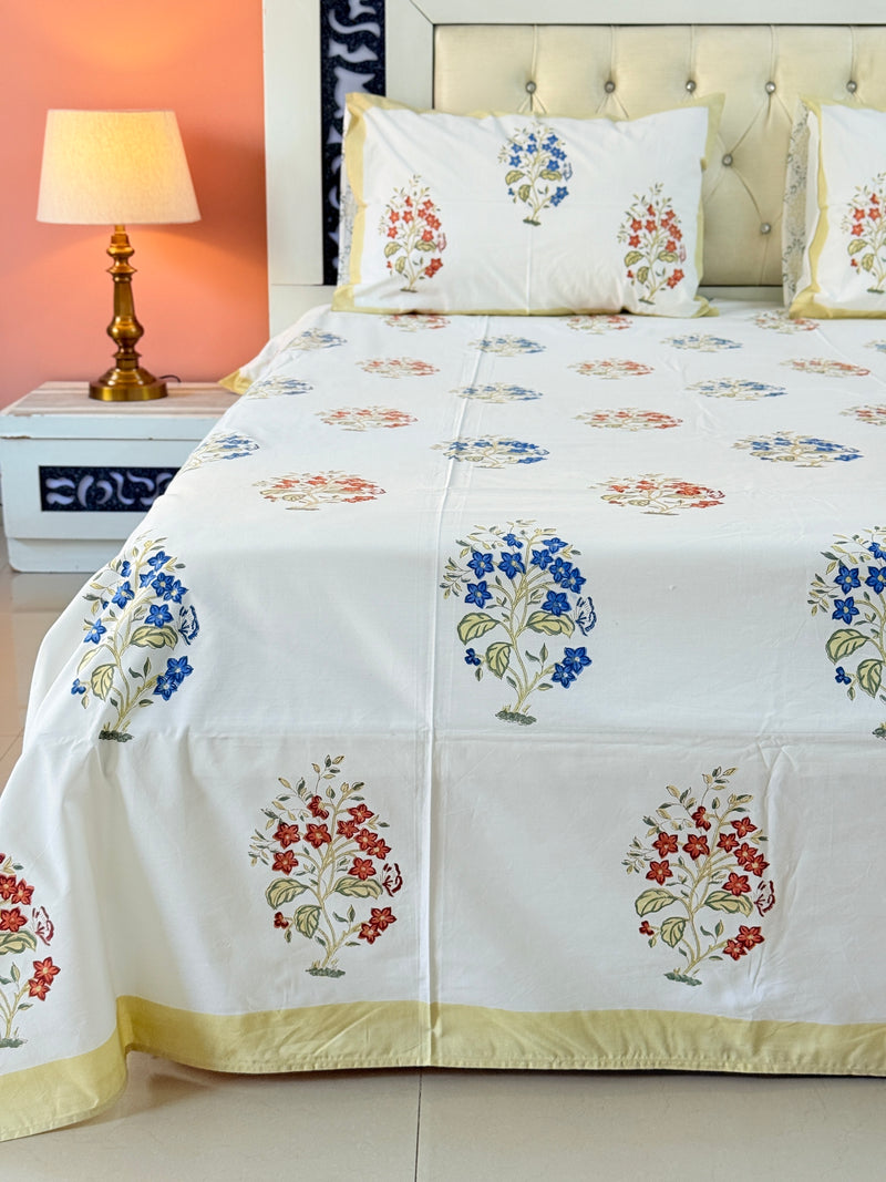 Noor Bloom Hand Blocked Sheet