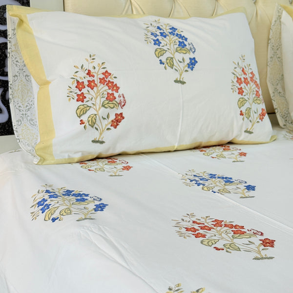 Noor Bloom Hand Blocked Sheet
