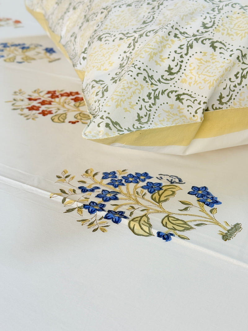 Noor Bloom Hand Blocked Sheet